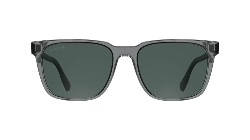 Lacoste Men's Sunglasses L6077S - Transparent Grey with Solid Green Lens