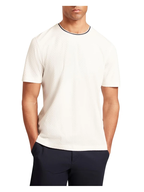 Ted Baker Men's SS Regular 'T' Stitch T-Shirt, White, 6