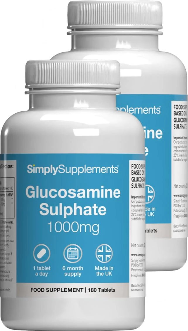 Glucosamine Sulphate 2KCL 1000mg | One-A-Day Potent Formula | Supports Active Living | 360 Fast Release Tablets = 12 Months’ Supply | Marine Sourced | Made in The UK in Accordance with GMP Standards