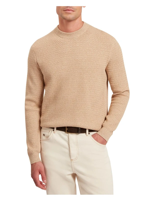 Ted Baker Men's Long Sleeve Textured Knit Crew Neck