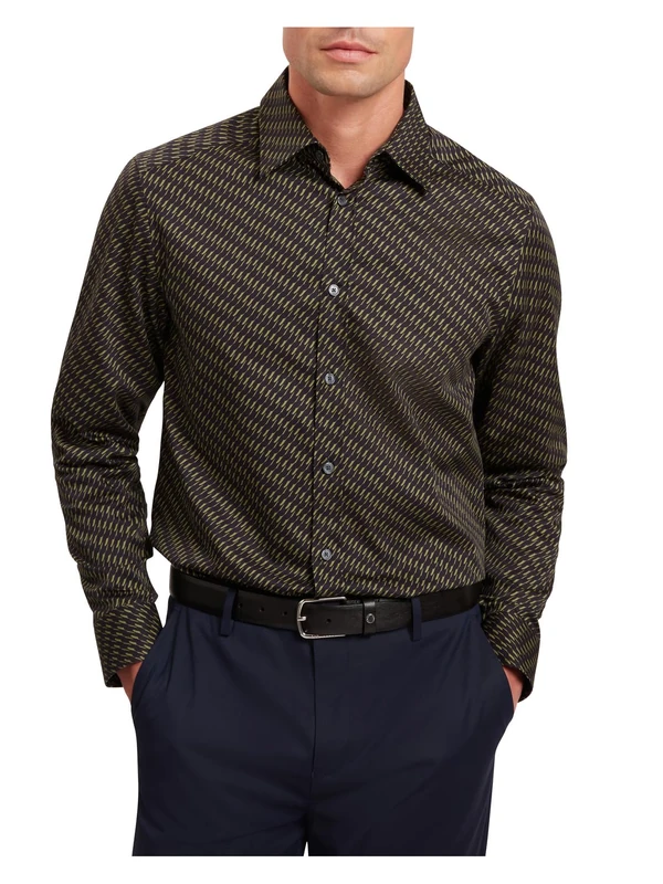 Ted Baker Men's 2812181 Dress Shirt, Khaki, 28