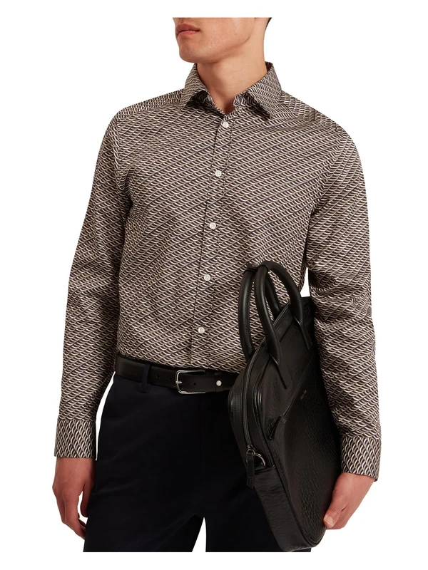 Ted Baker Men's 2817462 Dress Shirt, Multicol, 30