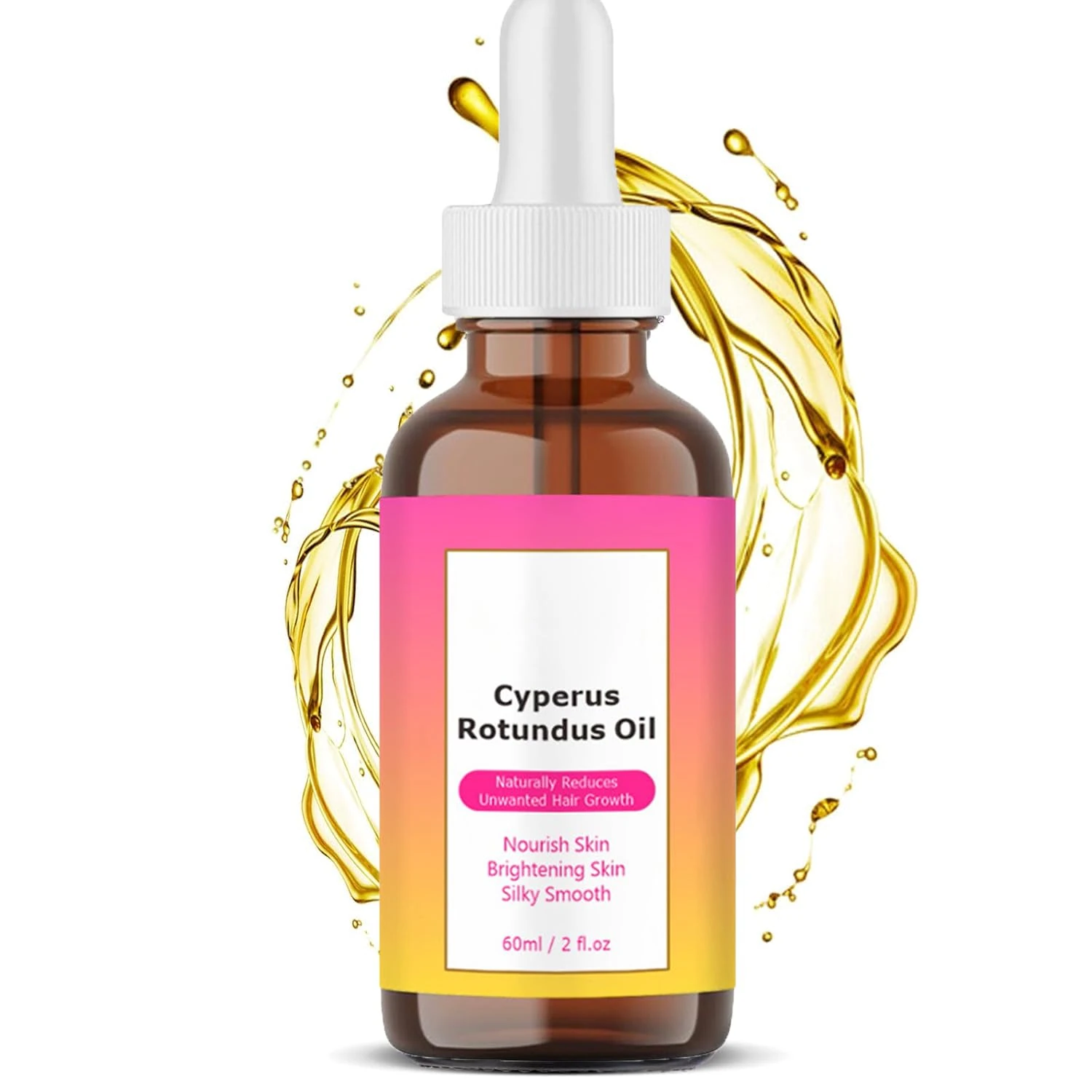 Cyperus Rotundus Oil,60ML Cyperus Rotundus Skin Serum,Cyperus Rotundu Oil for Hair Removal,Effective Hair Removal Solution,Moisturizing Soothing Treatment for Sensitive Skin