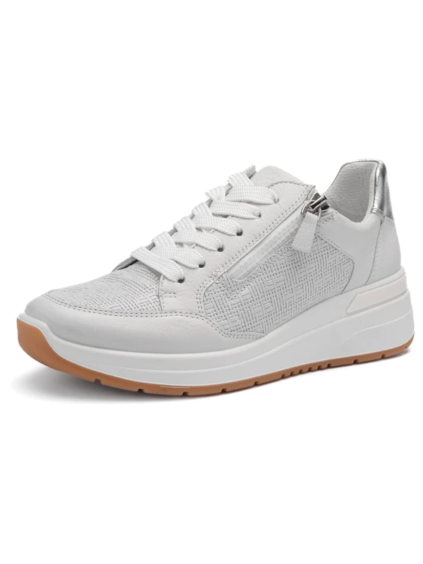ARA Women Garda Sneaker, Nebbia White Silver, 41 EU Weit - Image 1