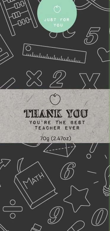 Just For You - Thank You Teacher Milk Chocolate Bar 70g x 20
