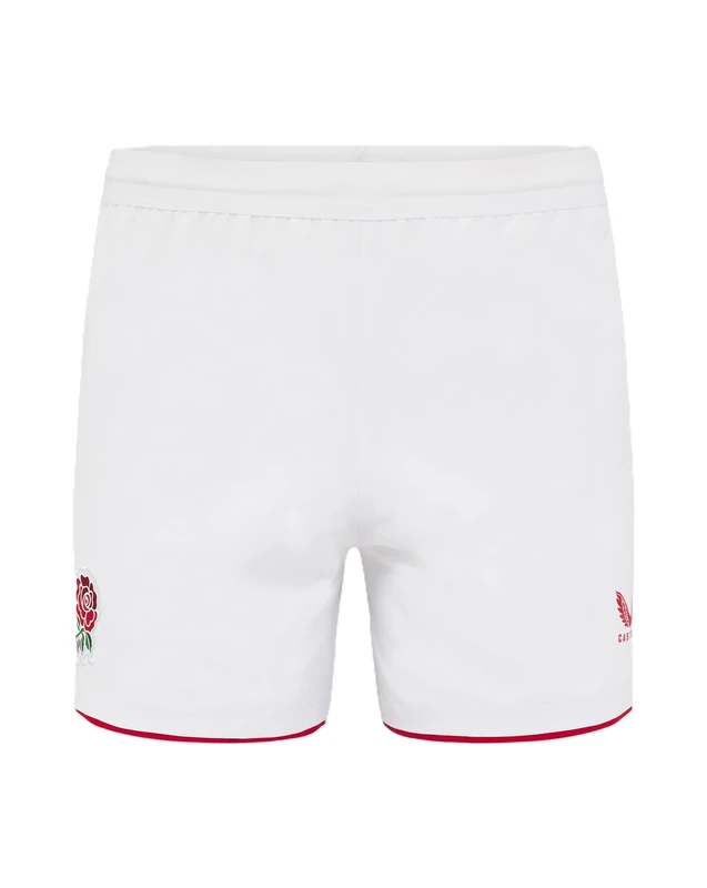 England Rugby Castore Men's Home Shorts, White/Red, XXL
