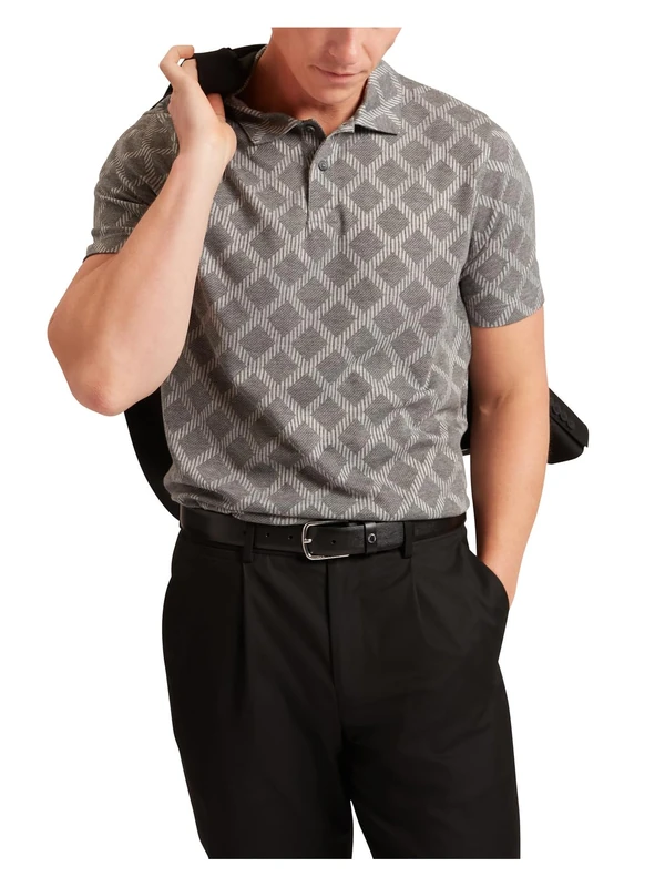 Ted Baker Mens 2807741 Polo Shirt, Dk-Grey, S UK