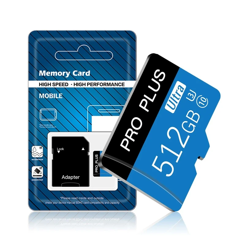 512GB Micro SD SDXC microsdxc High Speed MicroSD Memory Card with Adapter For Smartphone,Action Camera,Portable Gaming Devices and Drone