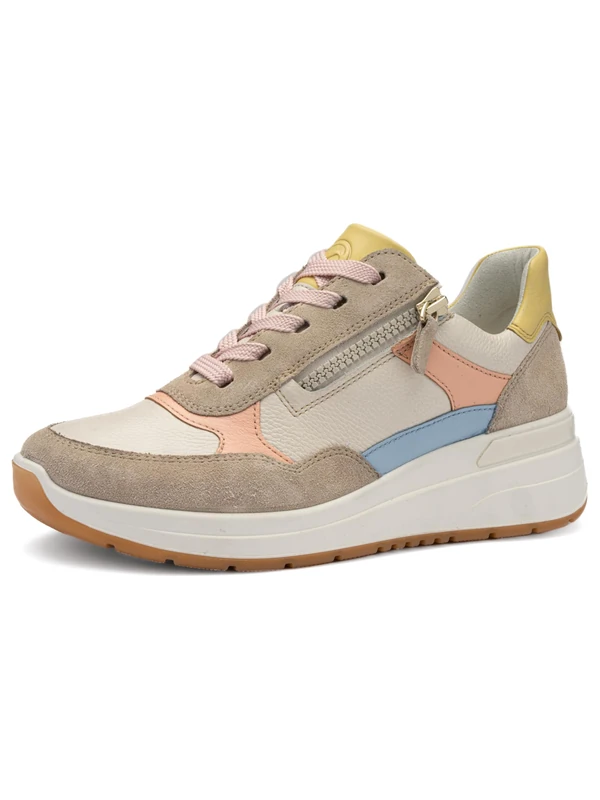 ara Women's Garda Trainers, Beach, Cream, Apricot, Cielo, Vanilla, 38 EU Wide