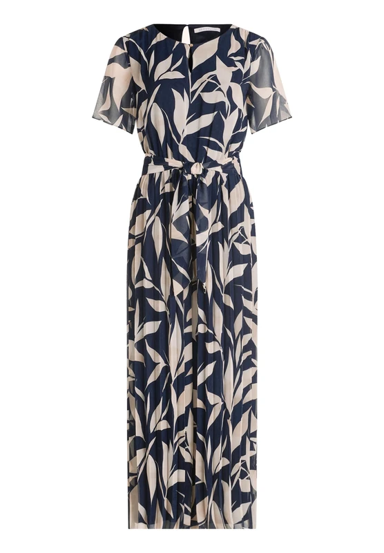 Betty & Co Women's Jumpsuit with Pleated, Dark blue/nature, 36W