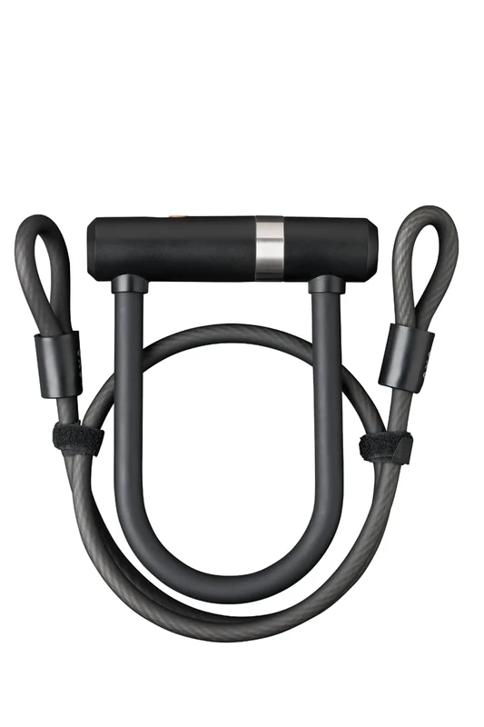AXA 59502995KS Newton Mini Pro mit Kabel U-Lock, Black, 14 cm