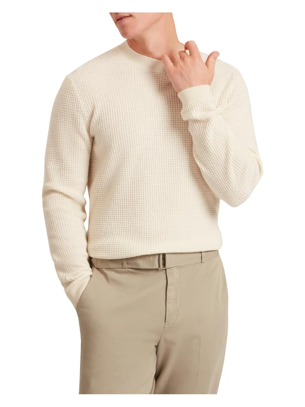 Ted Baker Men's T Stitch Crew Neck T-Shirt, Natural, M