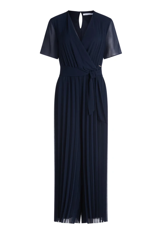 Betty & Co Women's Jumpsuit with Pleated, darkblue, 44W