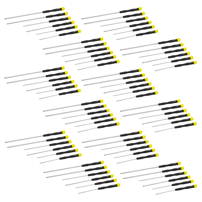 Rolson 92506 6Pc Long Precision Screwdriver Set x12