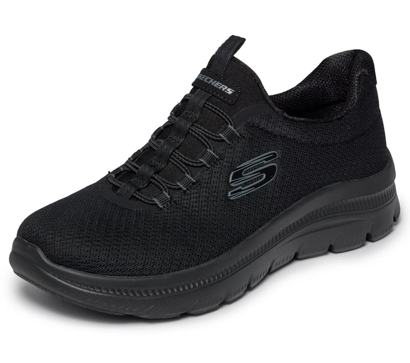 Skechers Women's Summits Plus Trainer, Black, 7 UK
