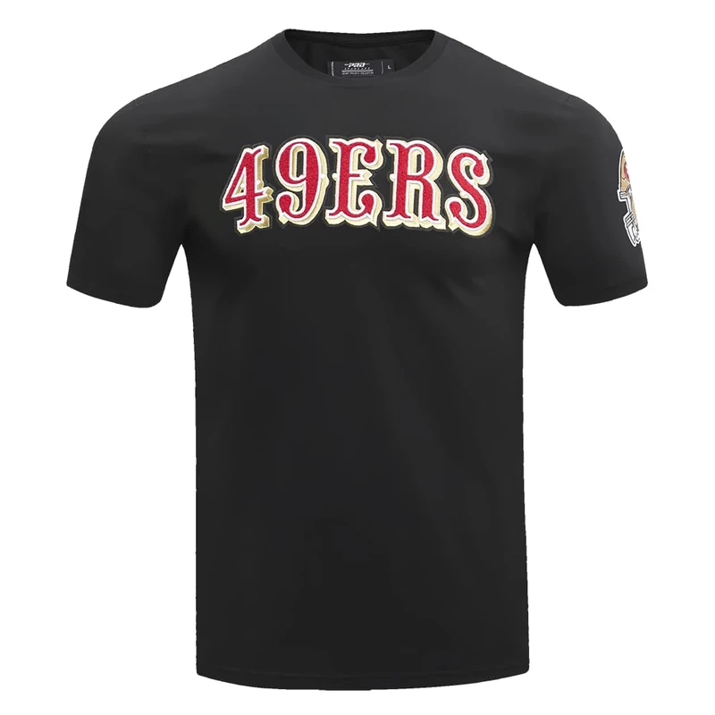 Pro Standard Mens NFL San Francisco 49Ers Classic Chenille Short Sleeve Tee Black L