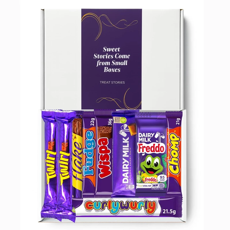 Chocolate Gift Box Hamper | Filled with Assorted Chocolates & Sweet Treats | Perfect Sweets Box for Family, Friends & Special Occasions | Happy Birthday Letterbox Chocolate Gift | Treat Stories