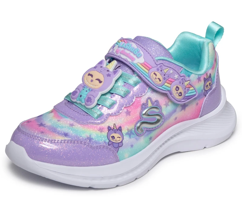 Skechers Girls' Jumpsters Cutie Critters, Lavender, 11 UK Child