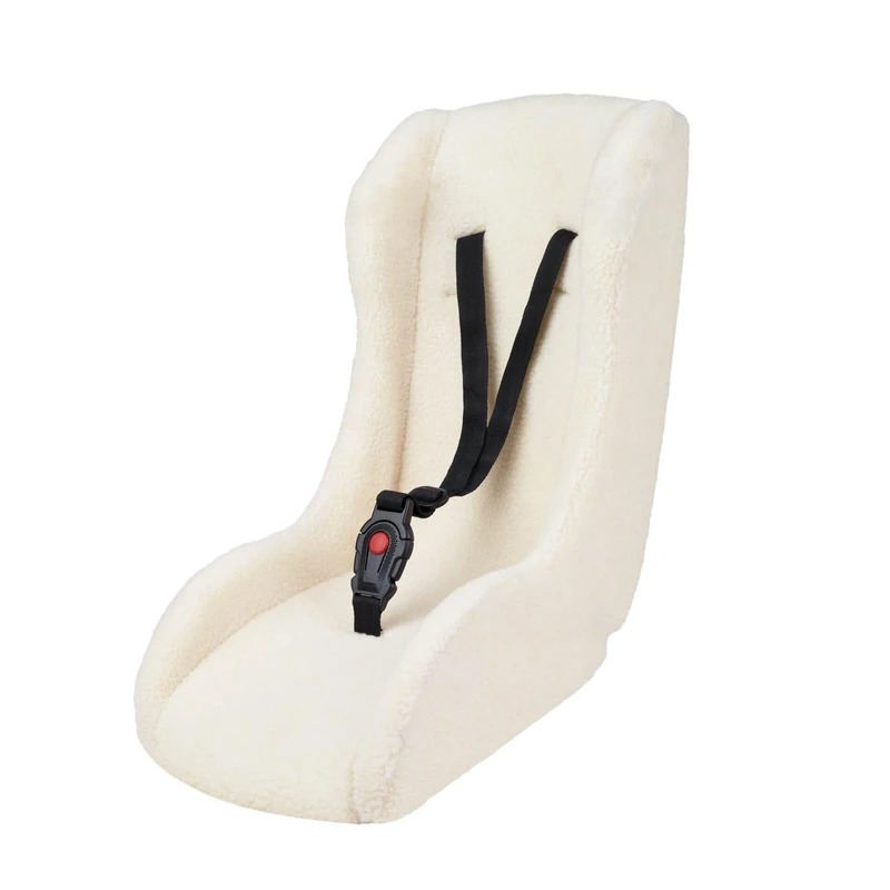 POLISPORT 8015000022 – Mini Pelican Fleece Toddler Seat Reducer with 3-Point Harness for Trailer, Stroller and Cargo Bike – Warm, Safe and Compatible for Children from 7 to 18 Months, White