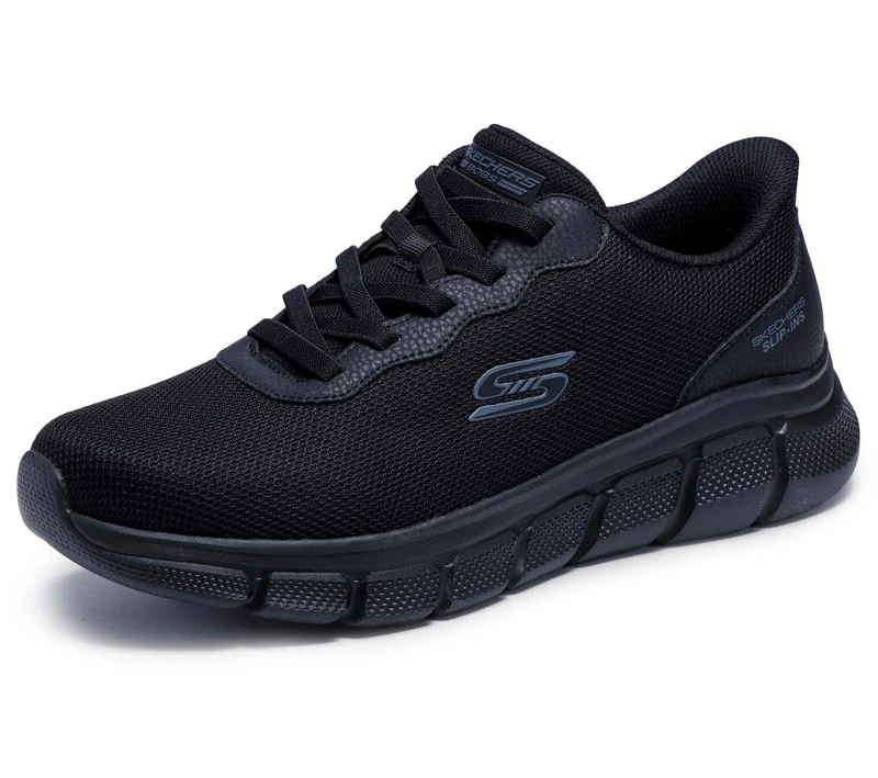 Skechers Men's Bobs B Flex Glacial Edge Slip-in Trainers, Black Mesh, 10.5 UK - Image 1