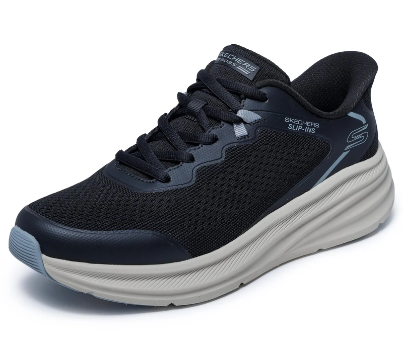 Skechers Men's BOBS Skillz Trainers, Black Knit, 10 UK