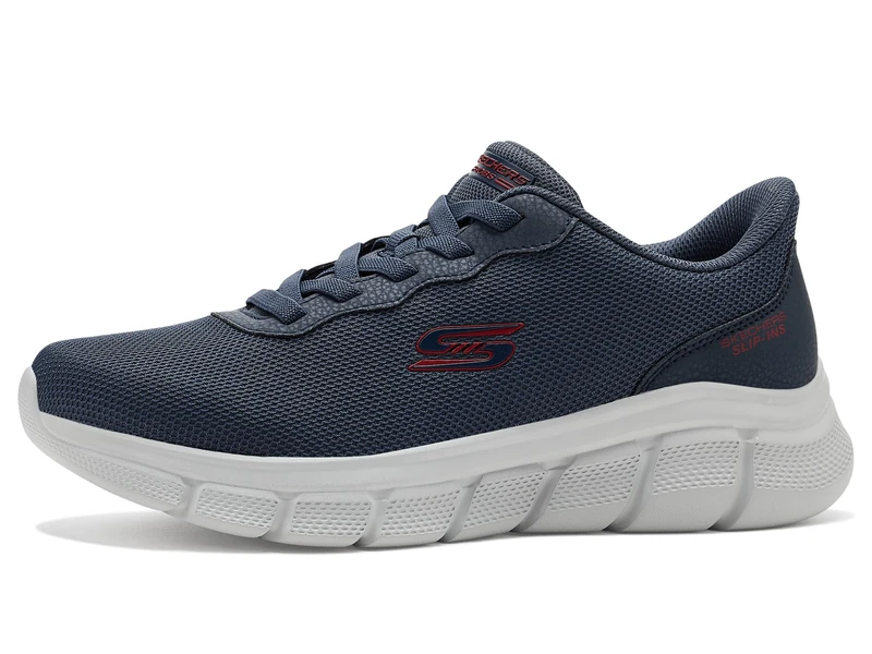 Skechers Men's BOBS B Flex Glacial Edge Trainers, Dark Navy Mesh, 8 UK