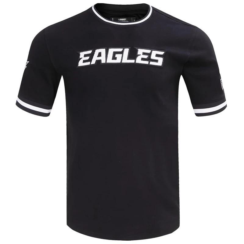 Pro Standard Mens NFL Philadelphia Eagles Classic Chenille Short Sleeve Tee Black XL