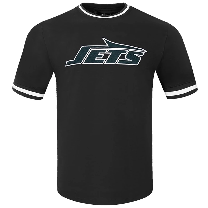 Pro Standard Mens NFL New York Jets Classic Chenille Short Sleeve Tee Black XL