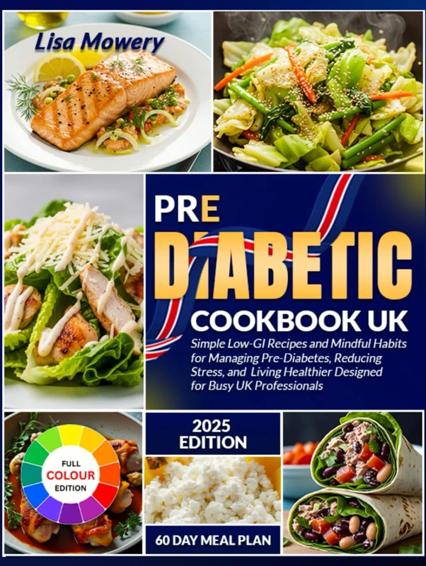 pre diabetic cookbook uk: Simple Low-GI Recipes and Mindful Habits for Managing Pre-Diabetes Reducing Stress and Living Healthier Designed for Busy UK Professionals
