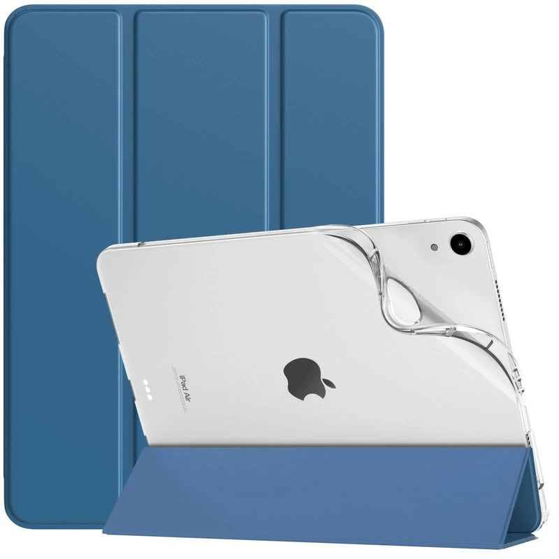 TiMOVO Case for New iPad Air 11 Inch (M3/M2-2025/2024), iPad Air 5th/4th Generation Case 2022/2020 10.9 Inch, Slim Soft TPU Translucent Frosted Back Cover, Auto Wake/Sleep, Abyss Blue
