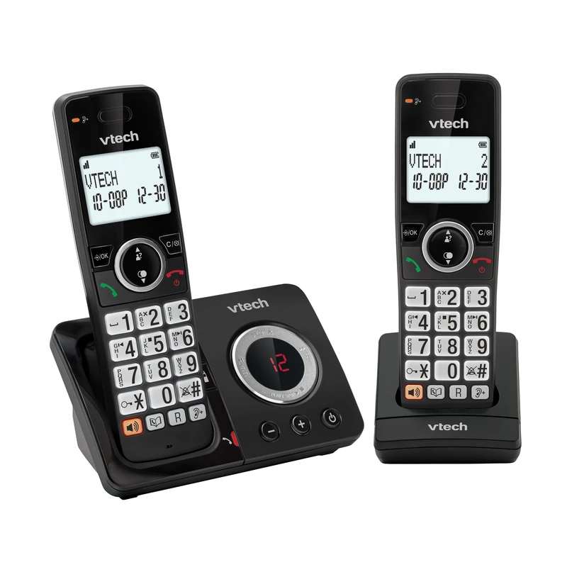 VTech EA5051 DECT Cordless Phone with Answering Machine,Nuisance Call Blocker, Volume Booster, Easy-to-Read Backlit Display, 18 Hours Talk-time, Handsfree Speakerphone, 2-Handset