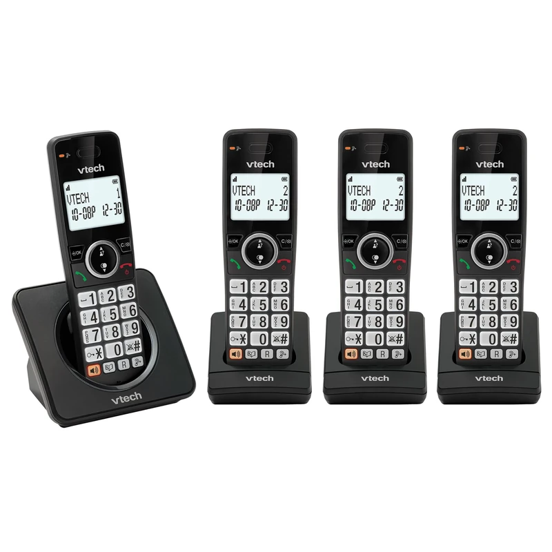 VTech EA5003 DECT Cordless Phone with Nuisance Call Blocker,Easy-to-Read Backlit Display,Landline Phone with 18 Hours Talk-time,Volume Booster,Handsfree Speakerphone,Speed Dial,4-Handset