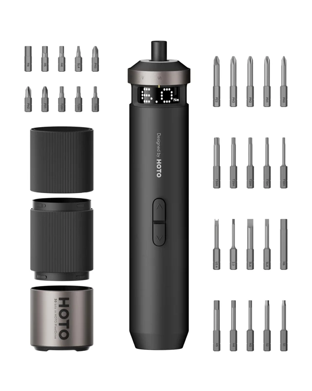 HOTO PixelDrive Electric Screwdriver - 6 Torque Levels, 2000mAh Battery