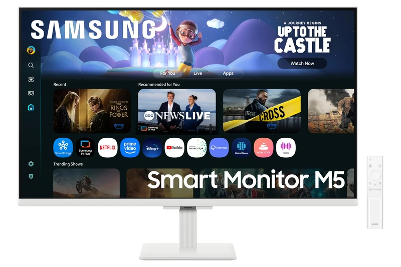 Samsung LS32FM501UXXU 32" Full HD HDR10 Smart Monitor with Speakers - White - 1920x1080, USB, HDMI, WiFi, Bluetooth, Remote Control, Smart Hub for TV streaming, Catch Up Apps and Gaming Hub