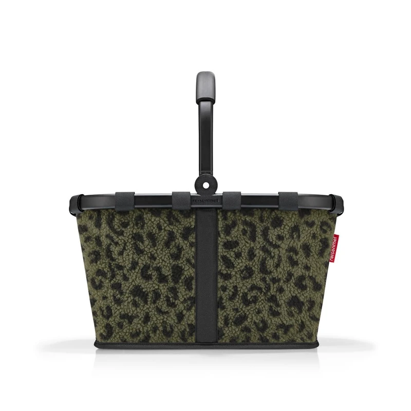 reisenthel Carrybag Sturdy Shopping Basket with Lots of Storage Space and Practical Inner Pocket - Elegant and Water-Repellent Design, Teddy Leo Olive, 48 x 29 x 28 cm (B x H x T), Casual - Image 1