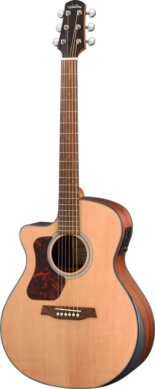 WALDEN Western Guitar Grand Auditorium Left Handed Solid Top Matte Finish EQ