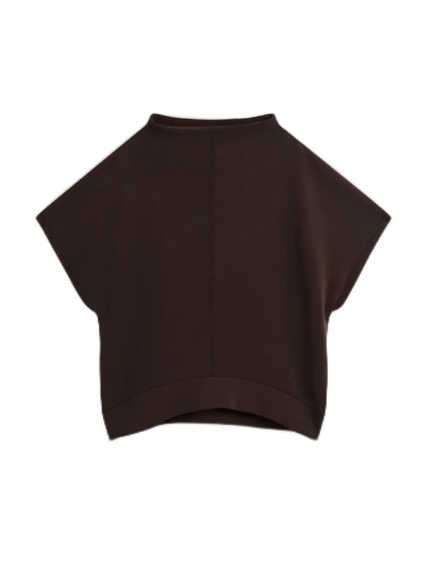 Ted Baker Women's Cupro Funnel Neck Sweat Tee Dress Shirt, Dk-Brown, S - Image 1