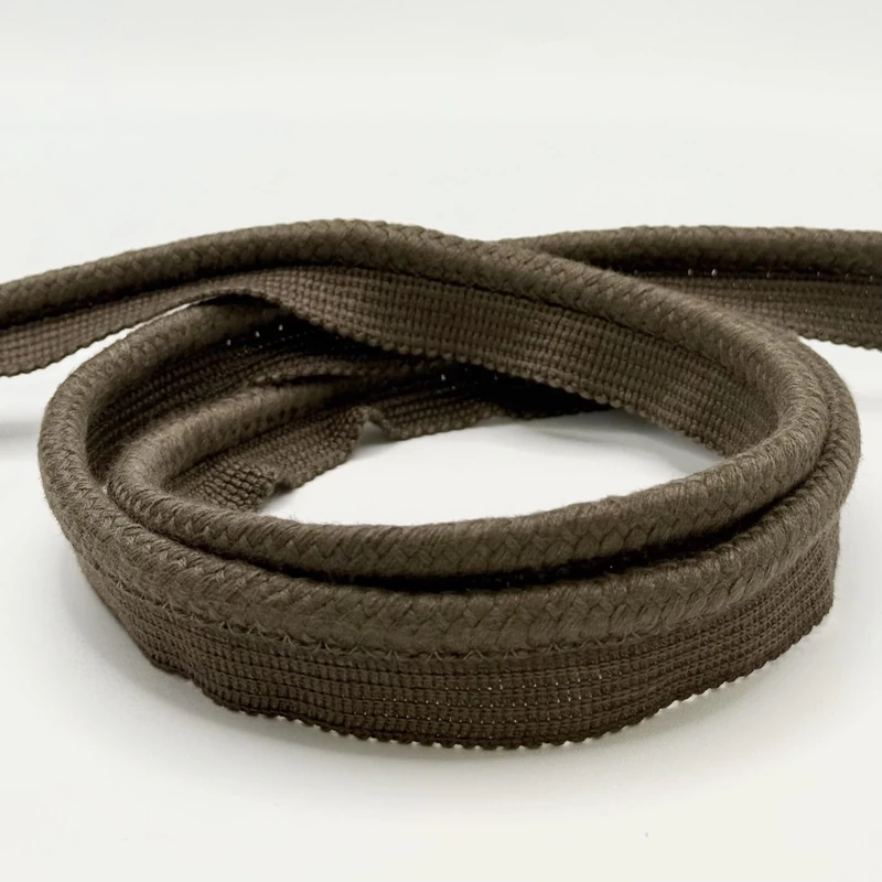 8MM Braided Lip with Cord Taupe ON 25M Card