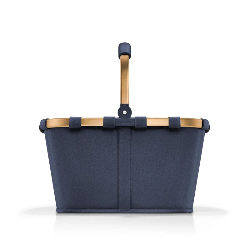 reisenthel Carrybag Sturdy Shopping Basket with Lots of Storage Space and Practical Inner Pocket - Elegant and Water-Repellent Design, Midnight Gold, 48 cm x 29 cm x 28 cm, Casual