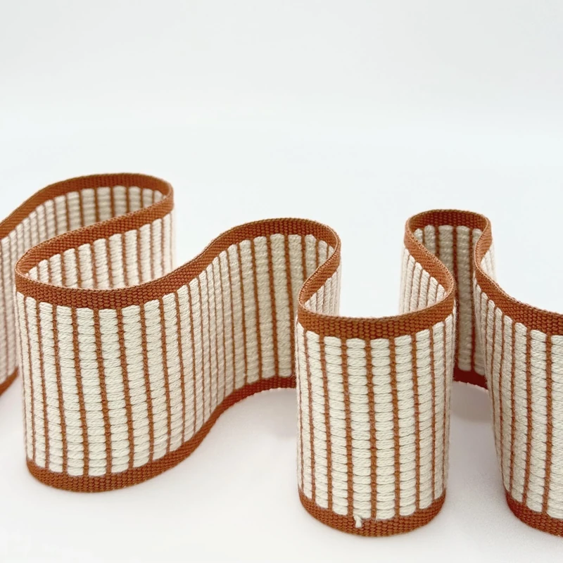 5CM Vertical Woven Braid Terracotta ON 12.5M Card