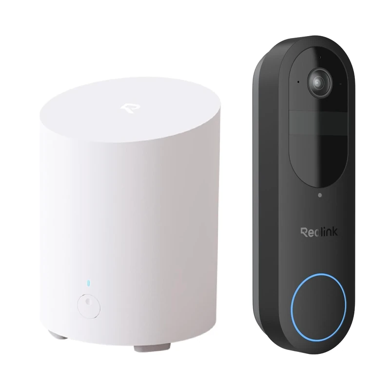 Reolink Video Doorbell with Home Hub Mini, Battery-Powered Doorbell with Camera, 2.4/5GHz Wi-Fi, Smart Detection, No Monthly Fee