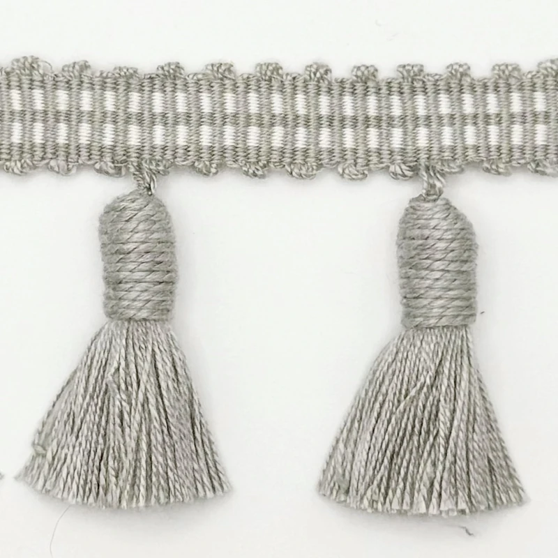 6.5CM Tassel Fringe Silver ON 12.5M Card