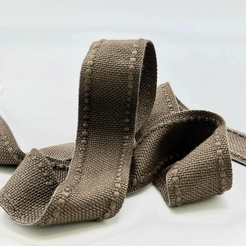 3CM Woven Braid Taupe ON 25M Card