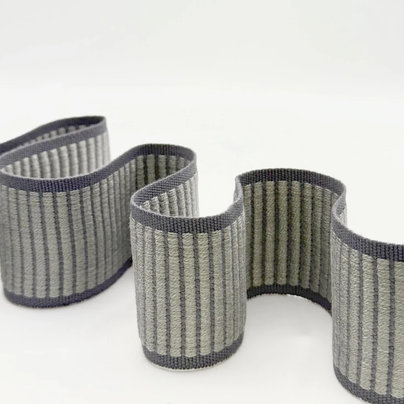 5CM Vertical Woven Braid Charcoal ON 12.5M Card