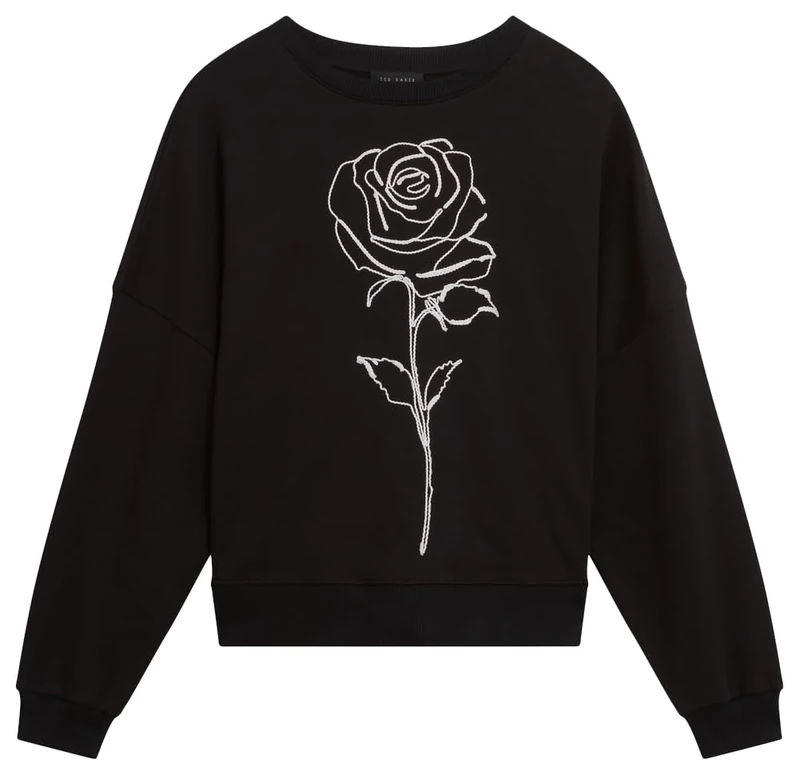 Ted Baker Women's Printed Sweatshirt, Ivory, L