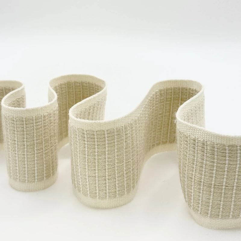5CM Vertical Woven Braid Cream ON 12.5M Card
