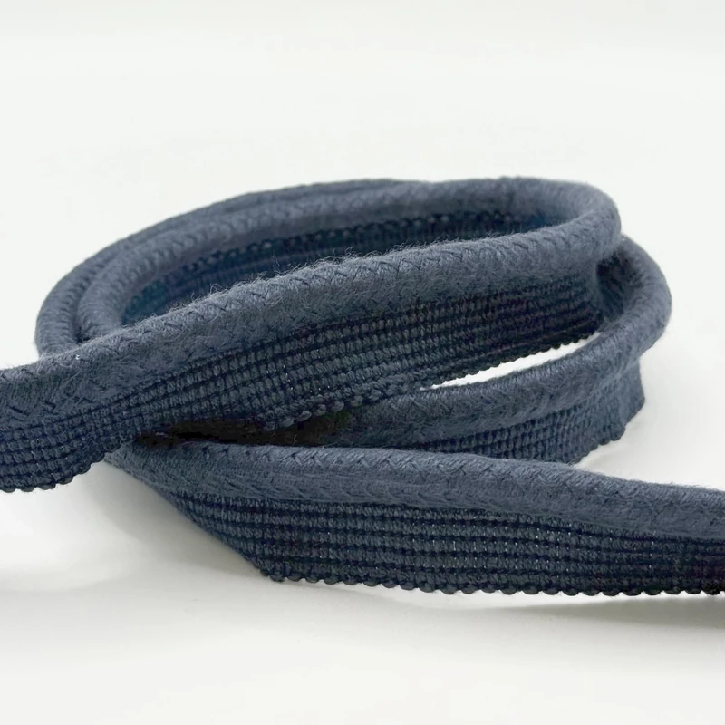 8MM Braided Lip with Cord Navy Blue ON 25M Card