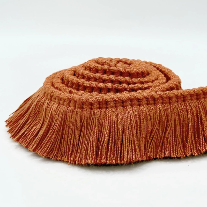 4CM Cut Fringe Terracotta ON 25M Card