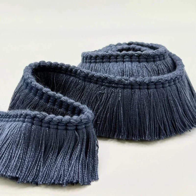 4CM Cut Fringe Navy Blue ON 25M Card