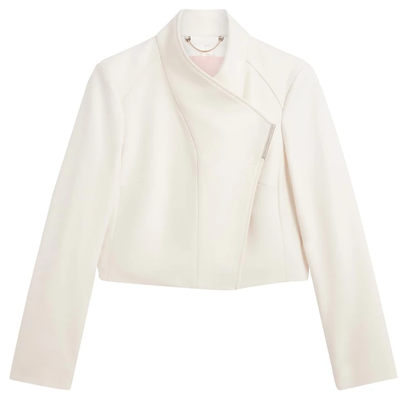 Ted Baker Women's Wool Wrap Jacket Coat, Dk-Green, L - Image 1